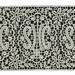 Picture of Lace JHS symbol H. cm 12 (4,7 inch) Viscose and Polyester Ivory White Lacework Edging for liturgical Vestments 