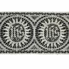 Imagen de Puntilla filet símbolo JHS para manteles iglesia H. 10 cm