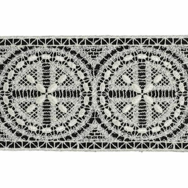 Immagine di Pizzo filet per tovaglia d'altare Rosone H. 10 cm
