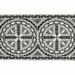 Imagen de Encaje punto roscado Rosetón H. cm 10 (3,9 inch) Viscosa Poliéster Marfil Blanco Puntilla Bolillo Bordado para Vestiduras litúrgicas