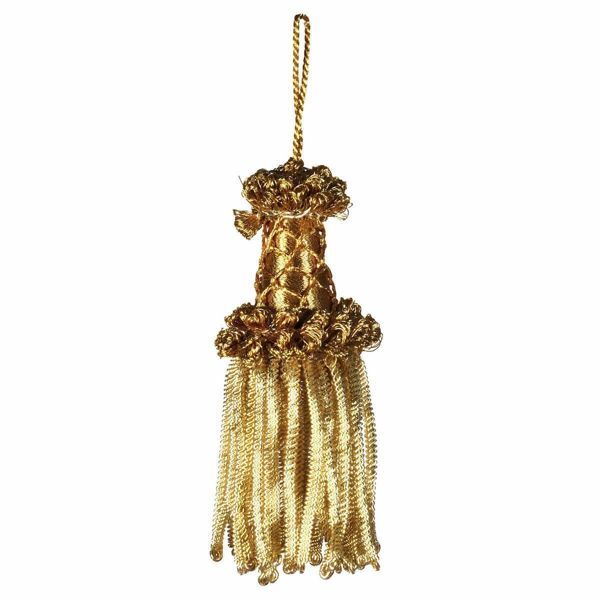 Picture of Bullion Tassel Gold cm 8 (3,1 inch) Metallic thread and Viscose for liturgical Vestments