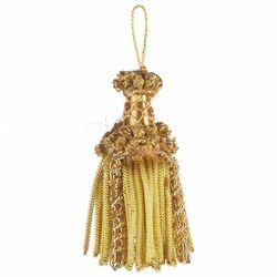 Picture of Bullion Tassel gold special inox cm 10 (3,9 inch) Metallic thread and Viscose for liturgical Vestments