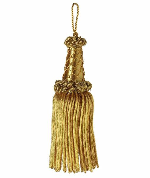 Picture of Bullion Tassel Gold cm 16 (6,3 inch) Metallic thread and Viscose for liturgical Vestments