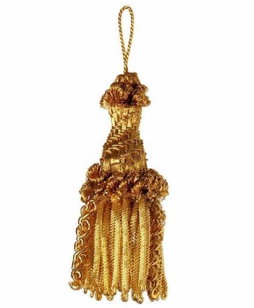 Immagine di Nappa oro elica canutiglia e vermiglioni 8 cm
