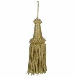 Picture of Tripolin Knot Wood Tassel gold cm 16 (6,3 inch) Polyester and Viscose for liturgical Vestments