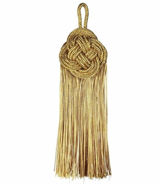 Picture of Twisted Tassel gold cm 14 (5,5 inch) Metallic thread and Viscose for Cope Pluviale and liturgical Vestments