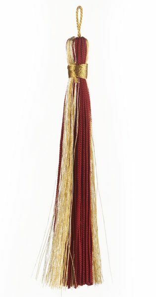 Immagine di Fiocchetto filo oro e argento L.12 cm acetato e viscosa