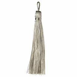 Picture of Cord Band Tassel Silver cm 10 (3,9 inch) Metallic thread and Viscose for liturgical Vestments