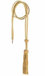 Picture of Cord Tassel tripolin gold and Solomon knot 1 pass-through Cotton blend Gold for pectoral Cross and liturgical Vestments