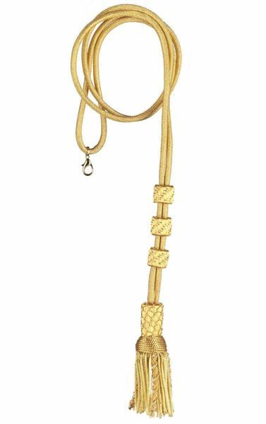 Immagine di Cordoniera in canuttiglia oro in filato metallico e Viscosa per Croce Pettorale