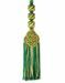 Picture of Cord Tassel with flat knot Metallic thread Red Green Flag Cardinal Red for pectoral Cross