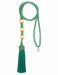 Picture of Tubular Cord Tassel with Solomon knot 3 pass-through Cotton blend Red Violet Green Flag White for pectoral Cross