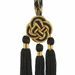 Picture of Cord Tassel with 3 tassels 3 pass-through Cotton blend Black White for pectoral Cross