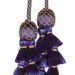 Picture of Cord Tassel gold and colour Silk blend Violet Asbestos Blue for Cappello Romano (Roman Hat) or Saturno and liturgical Vestments