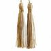 Picture of Cord Tassel with gold and colour band 2 Tassels Metallic thread and Viscose Ivory for liturgical Stole