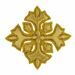 Picture of Embroidered Cross Motif with embroidered lilies H. cm 5 (2,0 inch) Metallic thread and Viscose Gold Silver for Chasubles and liturgical Vestments