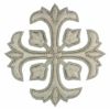 Imagen de Cruz de lis bordada oro o plata H. 10 cm