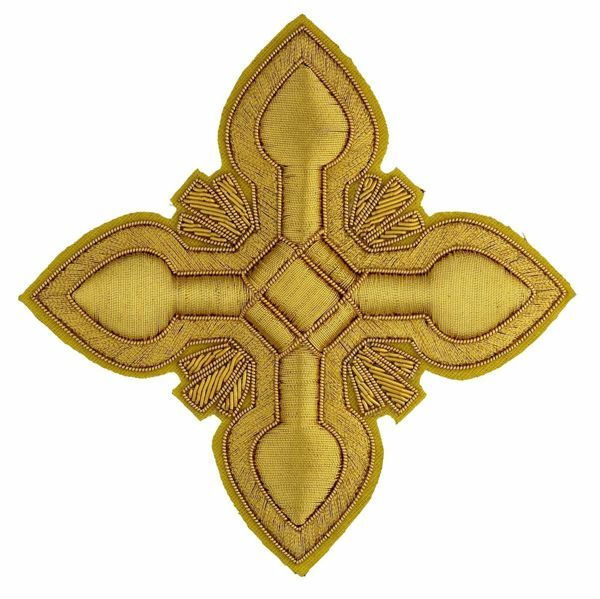 Imagen de Cruces bordadas oro decoración ramino H. 10 cm
