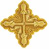 Imagen de Cruz bordada oro/color paillettes H. 7,5 cm