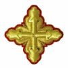 Imagen de Cruz bordada oro/color paillettes H. 7,5 cm