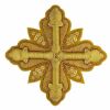 Imagen de Cruz bordada oro/color paillettes H. 10 cm