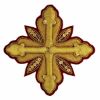 Imagen de Cruz bordada oro/color paillettes H. 10 cm