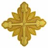 Imagen de Cruz bordada oro/color paillettes H. 15 cm