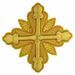 Imagen de Cruz bordada decoración Ramino con paillettes bordado en oro H. cm 15 (5,9 inch) en hilo metálico y Viscosa Oro Plata Rojo/Carmesí para Casullas y Vestiduras litúrgicas