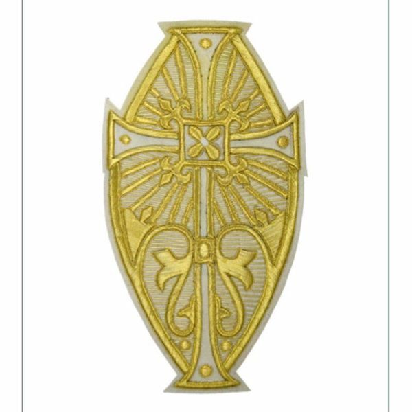 Picture of Liturgical applique Lilies 24 cm (9,4 inch) gold/white