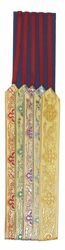 Immagine di Segnacolo Segnalibro a 5 nastri colorati base cartone L. cm 30 (11,8 inch) in Poliestere e Cellulosa Marcatori di pagina per Missale e Testi Sacri