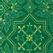 Picture of Byzantine Lampas (Lampasso) geometric H. cm 160 (63 inch) Polyester Acetate Fabric Red Yellow Gold Violet Green Flag White for liturgical Vestments