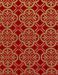 Picture of Lampas (Lampassetto) Daisy H. cm 160 (63 inch) Acetate Polyester Fabric Red Olive Green Yellow Gold Violet for liturgical Vestments