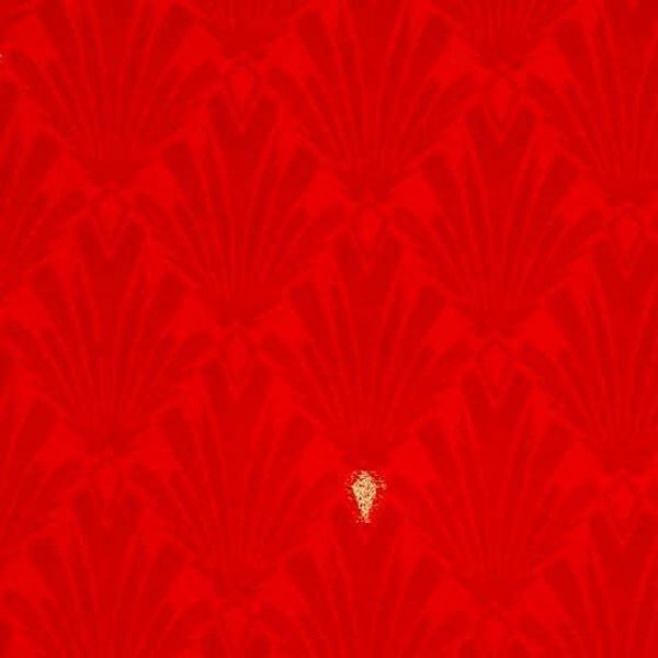 Immagine di Lampassetto Palme H. cm 160 (63 inch) misto Seta Rosso Verde Viola Avorio Tessuto per Paramenti liturgici