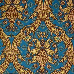 Picture of Royal Brocade Gold H. cm 160 (63 inch) Polyester Acetate Fabric Red Celestial Yellow Gold Violet Green Flag for liturgical Vestments