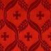 Immagine di Damasco Croce Ulivo Grano H. cm 160 (63 inch) Acetato Rosso Celeste Verde Viola Tessuto per Paramenti liturgici