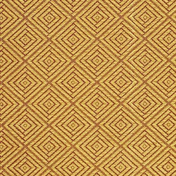 Immagine di Tessuto Drappo giallo oro Rombi H. 160 cm poliestere e viscosa