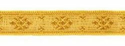 Picture of Galloon Golden Thread H. cm 1,5 (0,6 inch) Cotton blend Fabric Yellow Trim Orphrey Banding for liturgical Vestments 