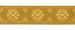 Imagen de Galón Hilo dorado H. cm 3 (1,2 inch) Tejido mezcla Algodón Amarillo para Vestiduras litúrgicas