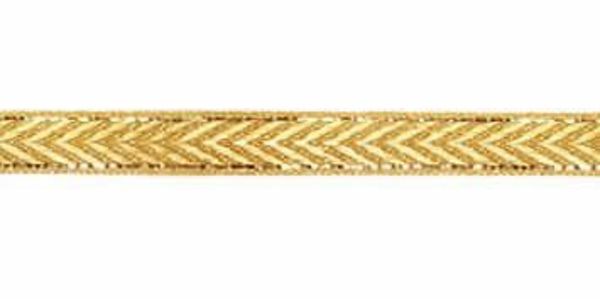 Picture of Galloon Isernia gold H. cm 1 (0,39 inch) Metallic thread Fabric Trim Orphrey Banding for liturgical Vestments 
