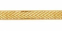 Picture of Galloon Isernia gold H. cm 1,5 (0,6 inch) Metallic thread Fabric Trim Orphrey Banding for liturgical Vestments 