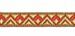 Picture of Galloon Golden Thread Geometric H. cm 1,5 (0,6 inch) Polyester and Acetate Fabric Bordeaux Red Celestial Olive Green Violet Yellow Trim Orphrey Banding for liturgical Vestments 
