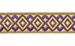Picture of Galloon Golden Thread Geometric H. cm 3 (1,2 inch) Polyester and Acetate Fabric Bordeaux Red Celestial Olive Green Violet Yellow Trim Orphrey Banding for liturgical Vestments 