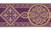 Picture of Byzantine Galloon Golden Thread H. cm 9 (3,5 inch) Polyester and Acetate Fabric Red Celestial Olive Green Avana Brown Violet Yellow Trim Orphrey Banding for liturgical Vestments 