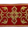 Immagine di Gallone dorato Croce Ortodossa Cornice H. 9 cm per paramenti