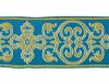 Immagine di Gallone dorato Croce Ortodossa Cornice H. 9 cm per paramenti