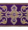 Immagine di Gallone dorato Croce Ortodossa Cornice H. 9 cm per paramenti