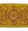 Immagine di Gallone dorato Croce Ortodossa Cornice H. 9 cm per paramenti