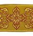 Picture of Galloon Golden Thread Cross H. cm 9 (3,5 inch) Polyester and Acetate Fabric Yellow White Yellow Red Crimson White Gold White Pink Antique Gold Trim Orphrey Banding for liturgical Vestments 