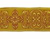 Immagine di Gallone dorato Croce Ortodossa Cornice H. 9 cm per paramenti