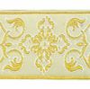 Immagine di Gallone dorato Croce Ortodossa Cornice H. 9 cm per paramenti